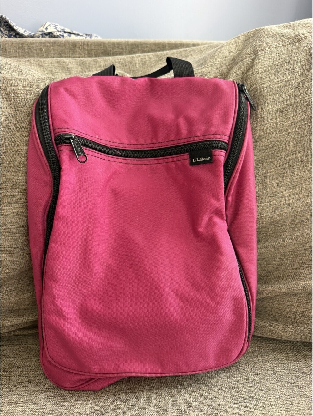 LL Bean Personal Organizer Hanging Toiletry Bag Pink Removable Section Travel